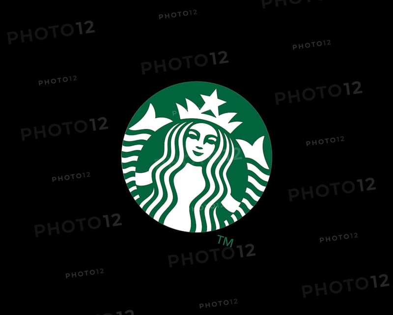 Starbucks, rotated logo