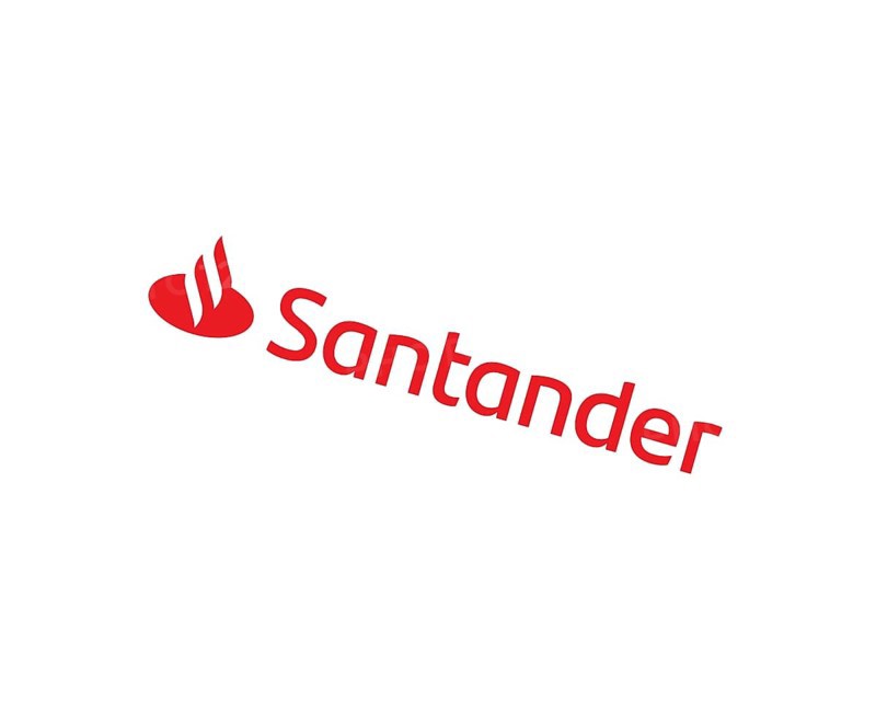 Santander Bank, rotated logo