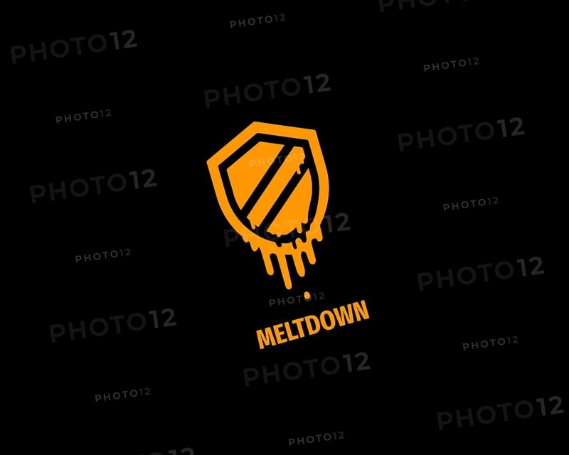 Meltdown security vulnerability, rotated logo