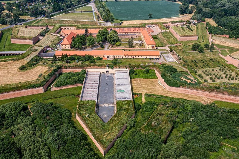 Aerial of the Fortress of Terezin, Czech Republic
