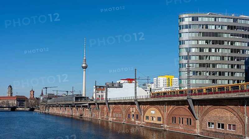 Architecture on the Spree near Jannowitzbruecke, Berlin