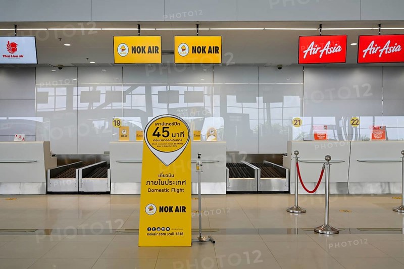 Airport check-in counter Thai Lion Air, Nok Air and Air Asia