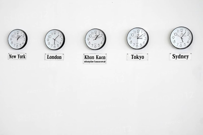 Wall Clocks Cities Time Zones, Khon Kaen