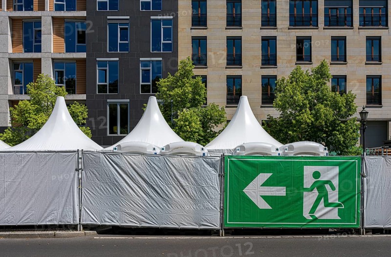 The emergency exit at an event, Berlin-Mitte