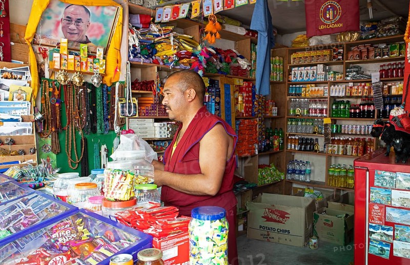 Monk's shop, Diskit Monastery or Deskit Gompa