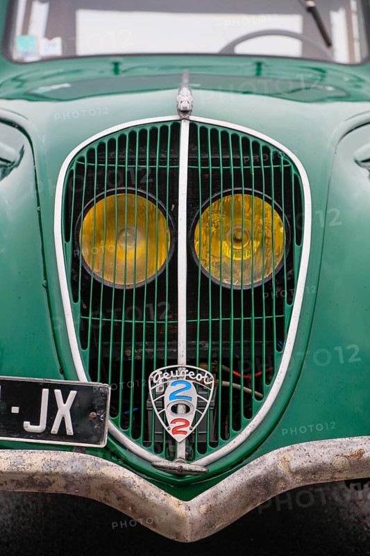 Peugeot 202 of the 30s in a version as a small truck at a classic car meeting in Landernau, department Finistere Penn-ar-Bed