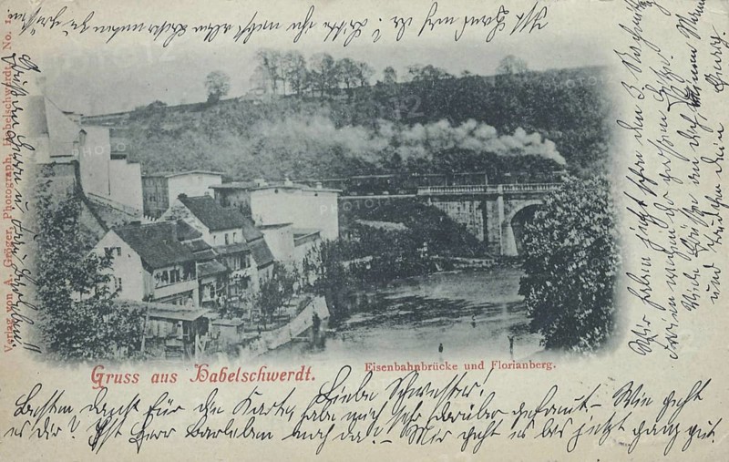 Babelschwerdt, railway bridge and Florianberg