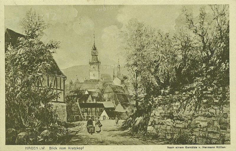 Hagen i. W. View from the scratching head, North Rhine-Westphalia