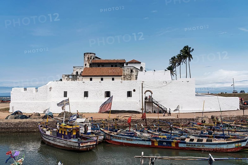 Fishing boats, Elmina Castle