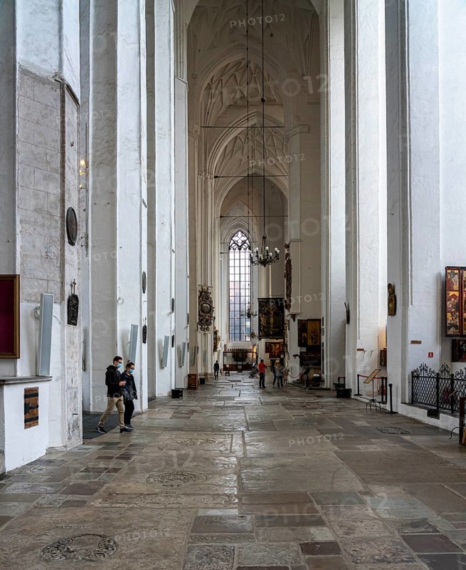 Interior design in the Catholic Church Bazylika Mariacka, Gdansk