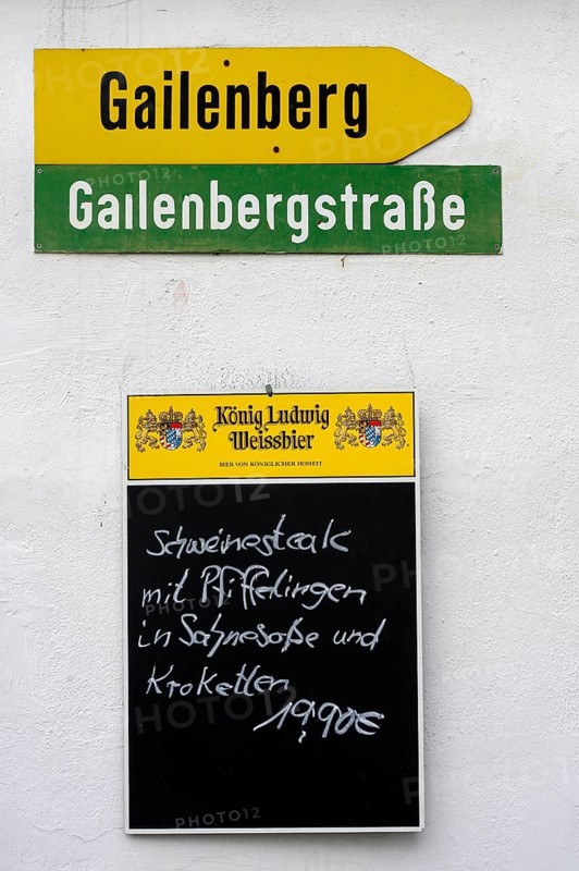 Info board, pork steak EUR 19