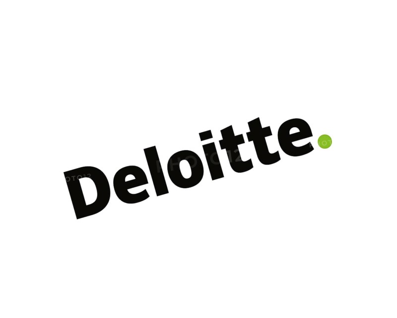 Deloitte, rotated logo