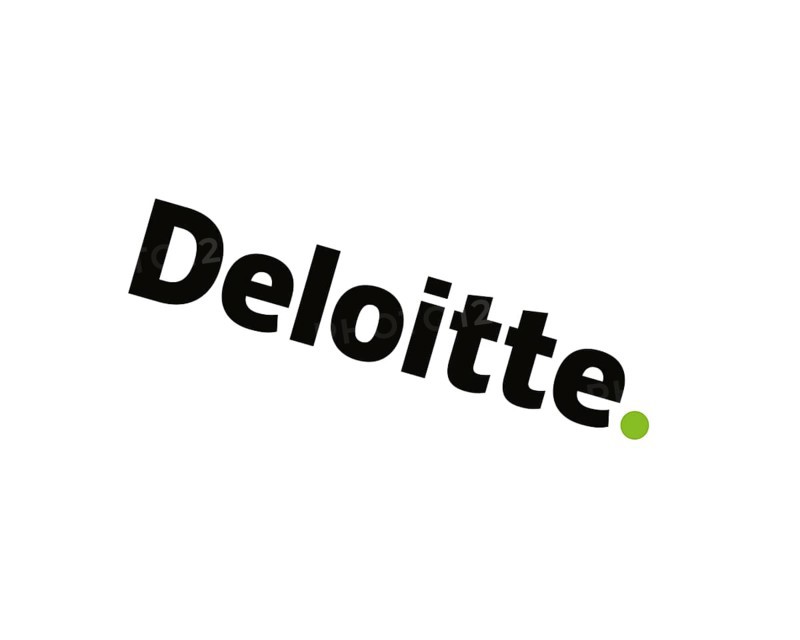 Deloitte, rotated logo