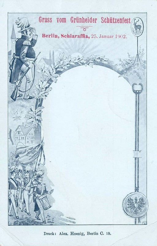 Gruenheide, greeting from the Schuetzenfest 1902