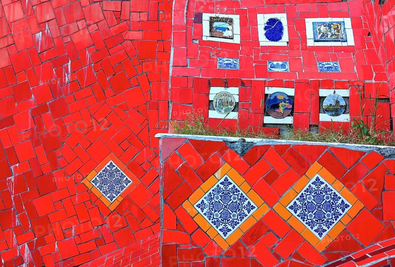 Esaderia do Selaron, tile staircase from Santa Teresa to Lapa by artist Jorge Selaron