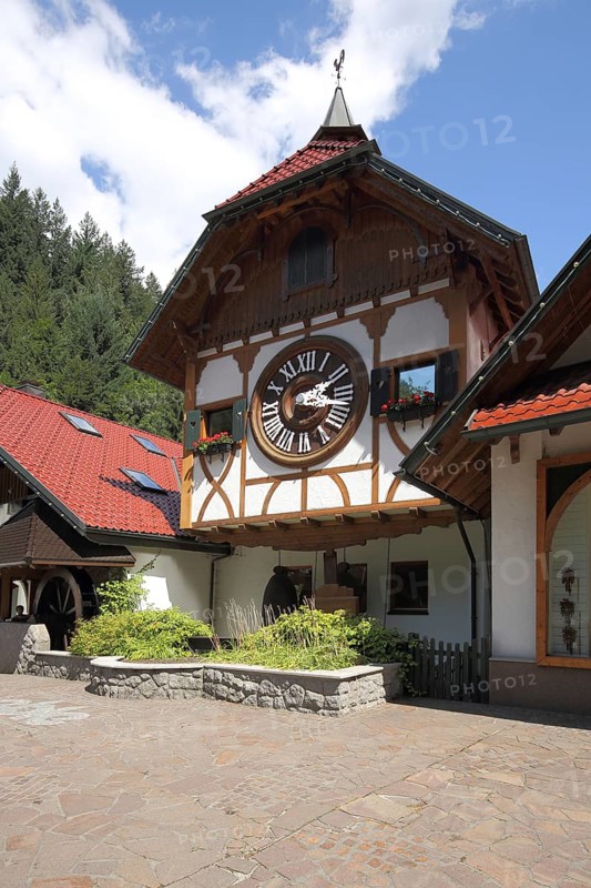 World's largest cuckoo clock at Uhrenpark Eble in Triberg, Southern Black Forest