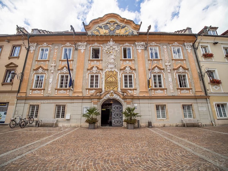 Baroque facade of town hall, St. Veit an der Glan