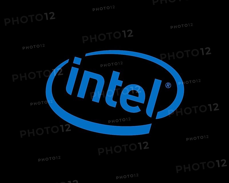 Intel, rotated logo