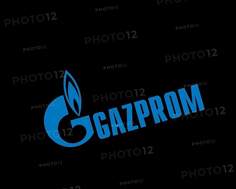 Gazprom, gedrehtes Logo