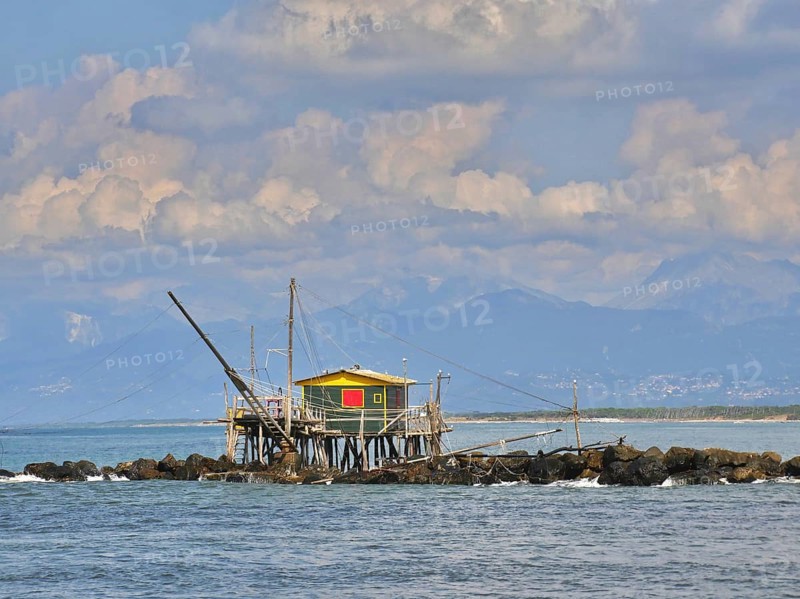 Fishing in the coastal waters off Pisa, Marina di Pisa