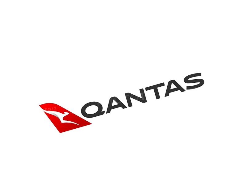 Qantas, rotated logo