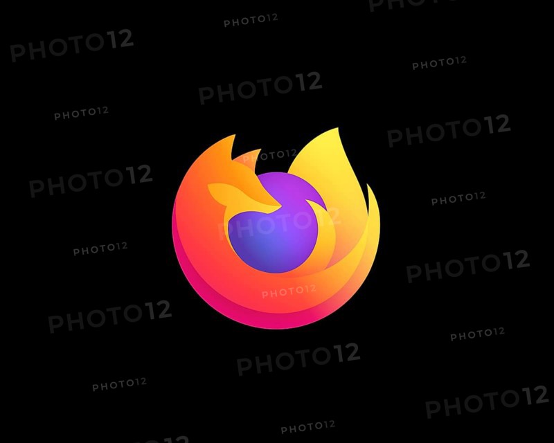 Firefox, rotated logo