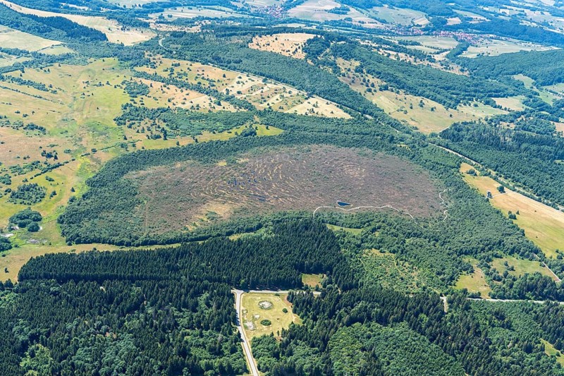 The Black Moor in the Rhoen, aerial photo