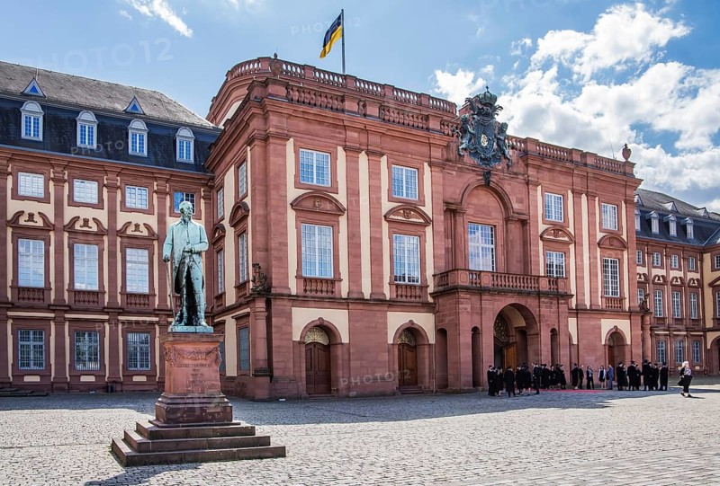 Main portal at the courtyard of honour of the Residenzschloss, Mannheim