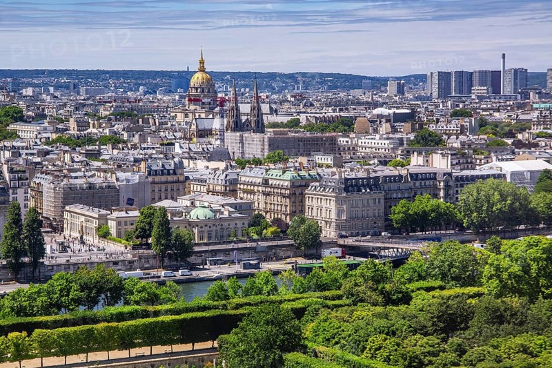 Cityscape with Seine and Invalides, Paris