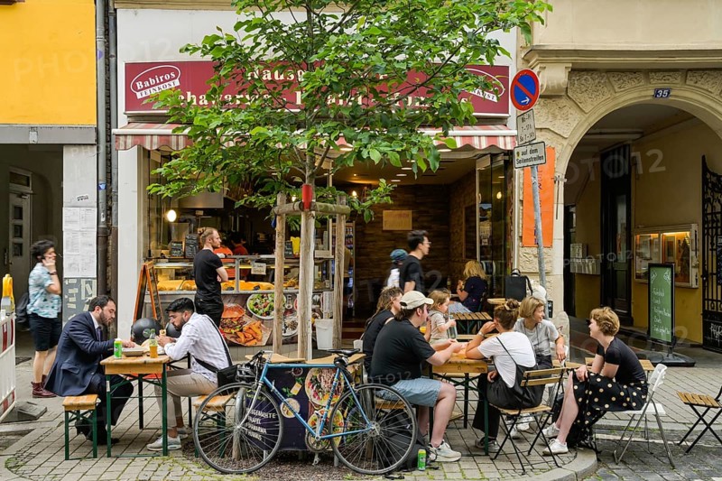 Street cafe, snack bar