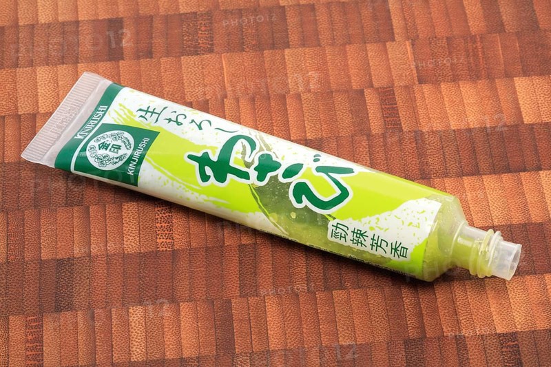 Wasabi, green wasabi paste