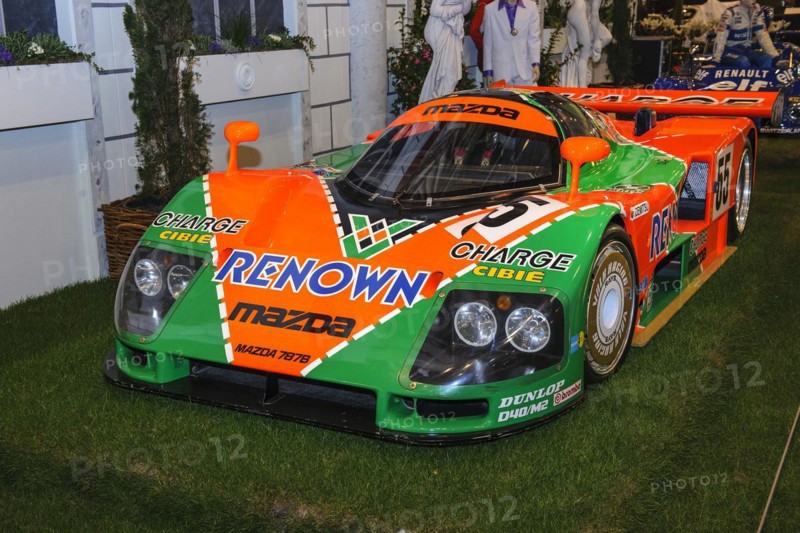 Historic classic racing car Mazda 787 B overall winner 24h Le Mans 1991 90s, 24 hours race of Le Mans
