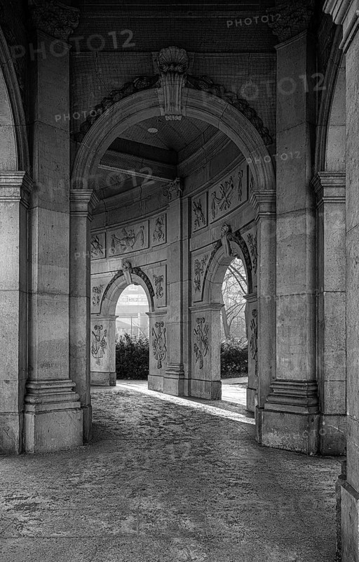 Black and white, baroque Spittelkolonnaden