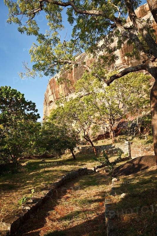 Pathway to Sigiriya rock. Sri Lanka