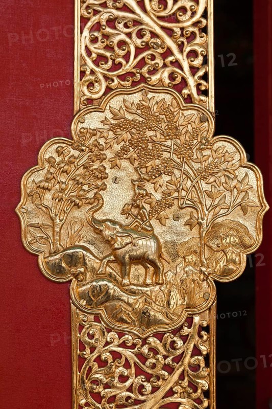 Door decoration in Buddhist Monastry. Kaza