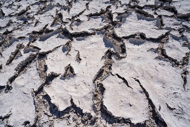 Dry river bed patterns. Swakop River