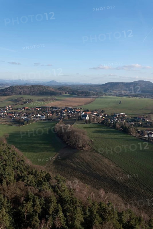 View from Table Mountain Gohrisch to Papstdorf