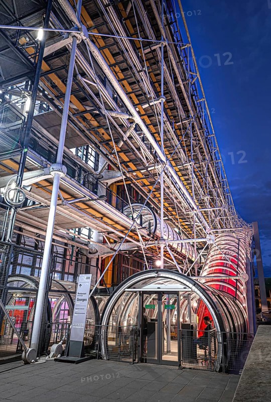 Futuristic entrance of the Centre Georges Pompidou