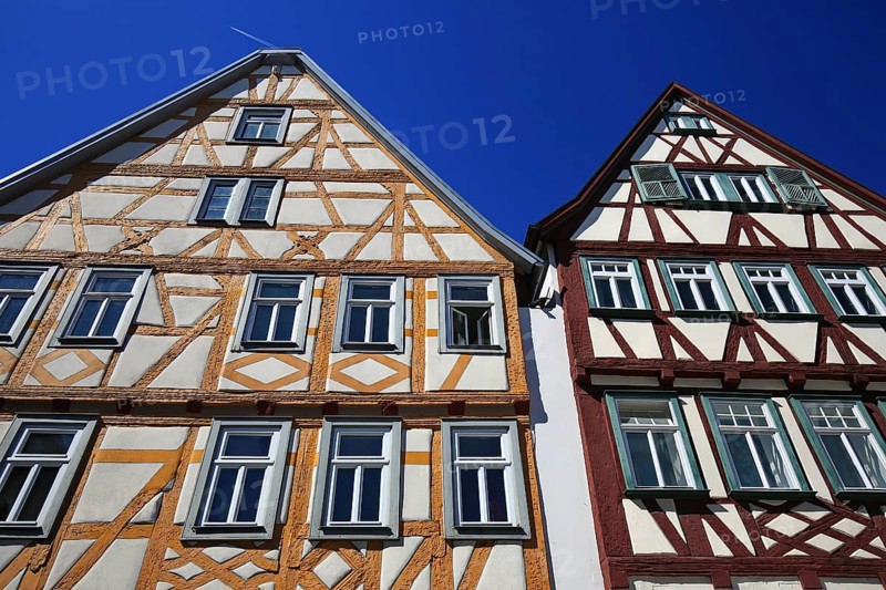 Old historic half-timbered house in Tauberbischofsheim