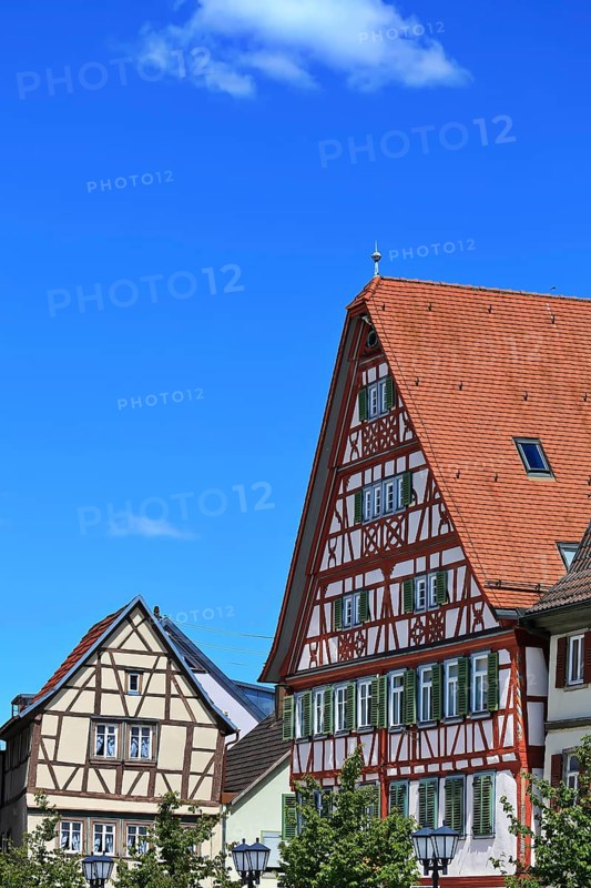 Old historic half-timbered house in Tauberbischofsheim