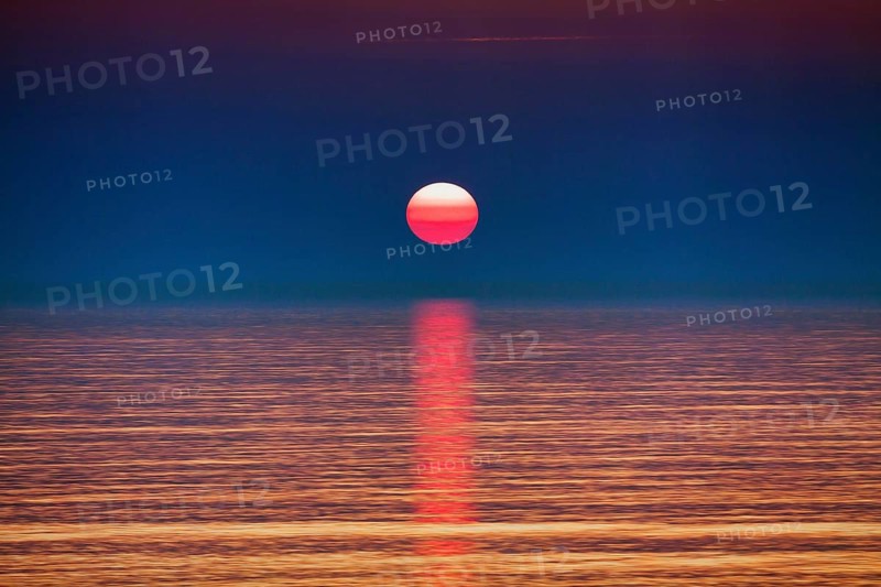 Surreal sunset at the sea