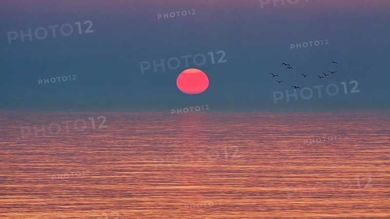 Surreal sunset at the sea