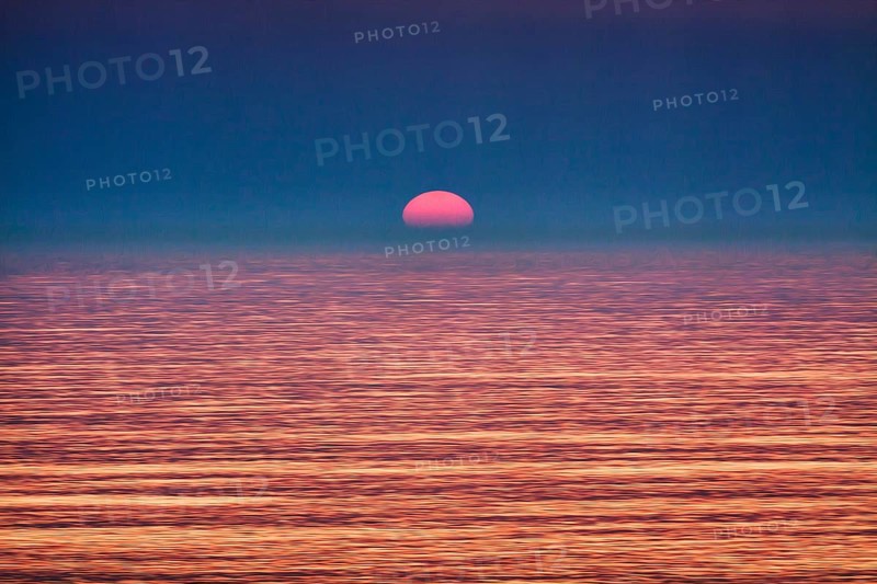 Surreal sunset at the sea