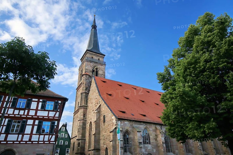 The town hall of Schwabach and the town church of St. John and St. Martin. Schwabach