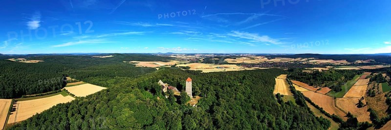 Ruin of the Lichtenburg in Ostheim vor der Roehn. Rhoen-Grabfeld. Lower Franconia