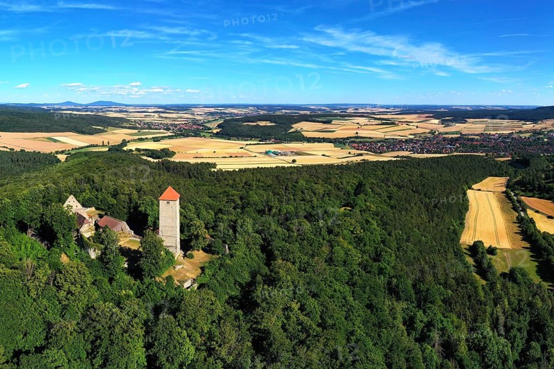Ruin of the Lichtenburg in Ostheim vor der Roehn. Rhoen-Grabfeld. Lower Franconia