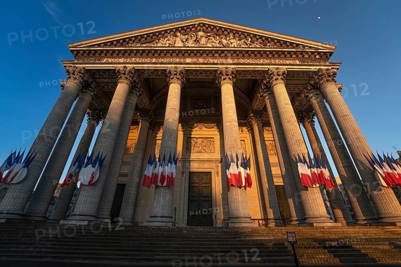 Entrance of the Pantheon in the evening light