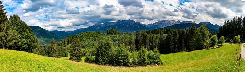 View of the Ammergau Alps from Buchenberg
