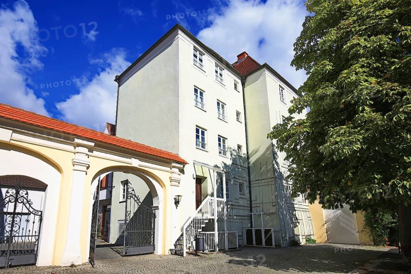 Former powder tower in the centre of Guenzburg. Guenzburg