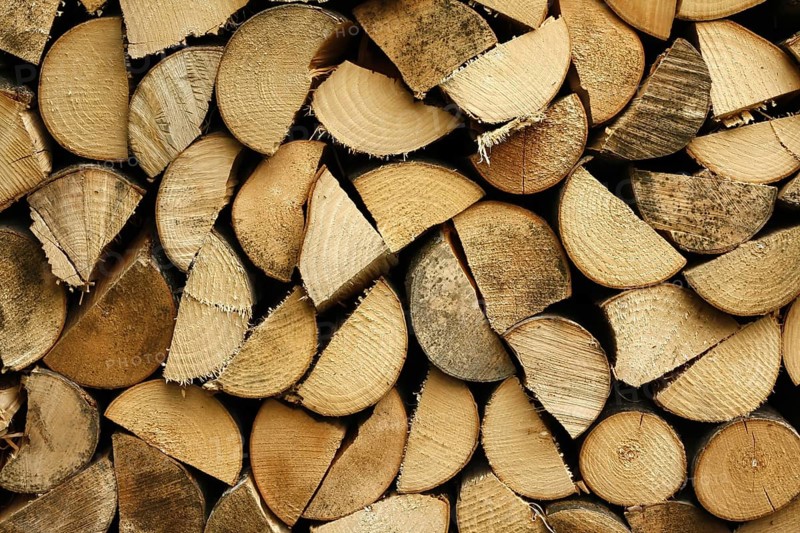 Firewood logs ready for the stove
